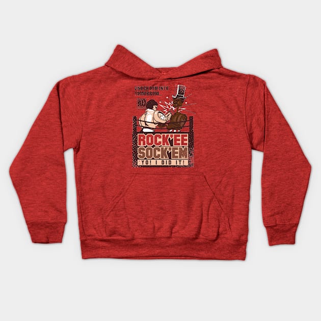 Rockee Sockem Kids Hoodie by WarbucksDesign